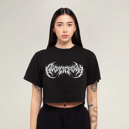 Doomscroll Metal Crop Top Tee